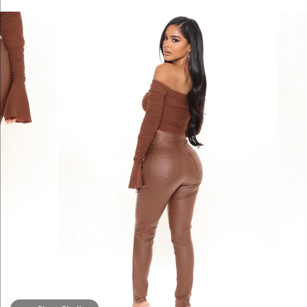 Faux leather  pants
